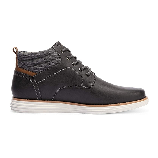 [CrossFlex CrestHigh] Men's Mid Top Chukka Sneaker Boot - DARK GREY - 2